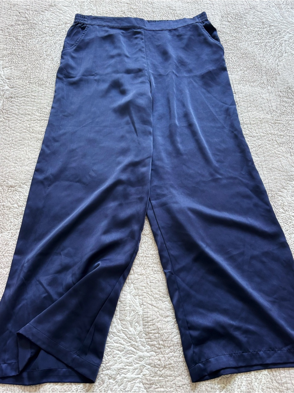 State of Day Wide Leg Satin Lounge Pants